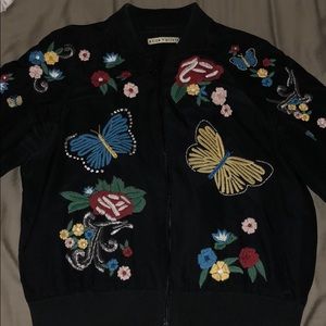 Alice and Olivia embroidered Felisa bomber